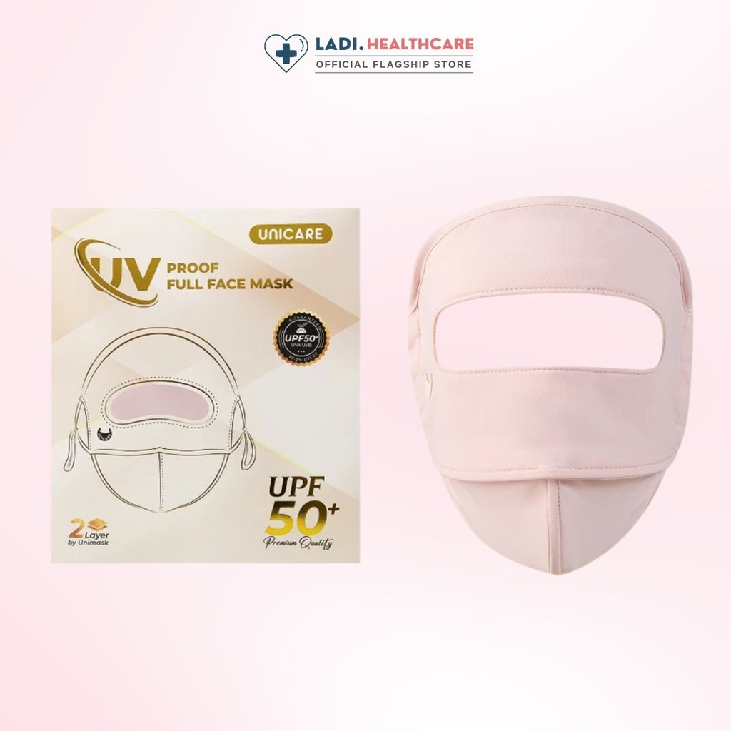 Khẩu trang UNICARE vải chống nắng toàn mặt Full Face thoáng khí, ngăn tia UV, chống nắng UPF 50+