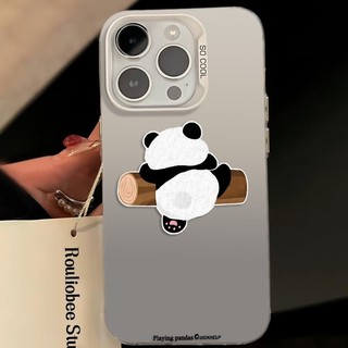 Ốp Lưng iPhone Hình Gấu Trúc Leo Cây Ngộ Nghĩnh - Tương Thích 16/15/14/13/12/11 Pro Max, XS Max, X