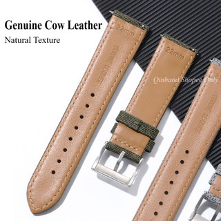 Màu Trơn - Dây Đeo Đồng Hồ Bằng Da Nylon 20 Mm 22 Mm Vintage Dệt Vải Bò Da Đồng Hồ Nam Nữ Phát Hành Nhanh Đồng Hồ Vòng Tay Đen Xám Xanh Xanh Xanh Dương