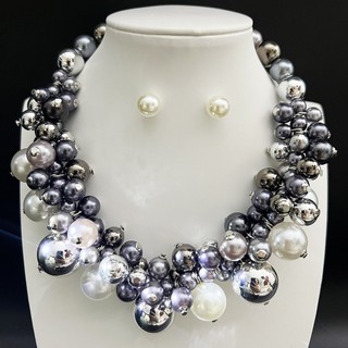 Đồ trang sức cổ điển: Dây chuyền ngắn ngọc trai giả, choker sang trọng, phù hợp cho các bữa tiệc
