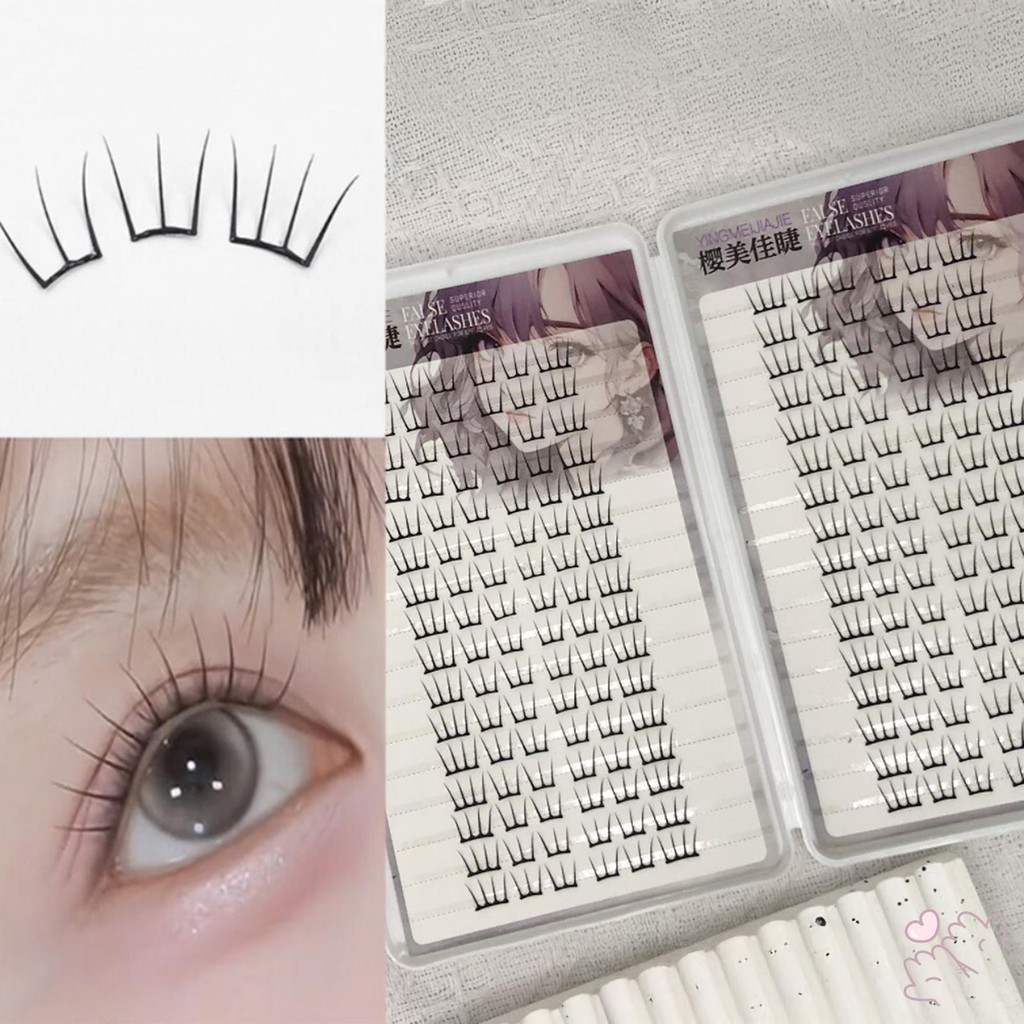 IOIIK 10/32 hàng--Lông mi giả Wispy DIY 3D - Cụm lông tơ tự nhiên dành cho người mới bắt đầu chuyên nghiệp