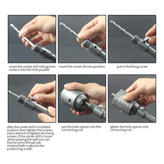 Mũi Khoan Rút Lõi Bê Tông Dành Lắp Máy Điều Hòa 30/35/40/45/50/60mm - Khoét Lỗ Tường Gạch Lỗ To Chuyên Nghiệp
