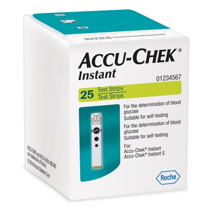 Que thử đường huyết cho máy Accu Check Instant - Hộp 25 Que - Hộp 50 Que