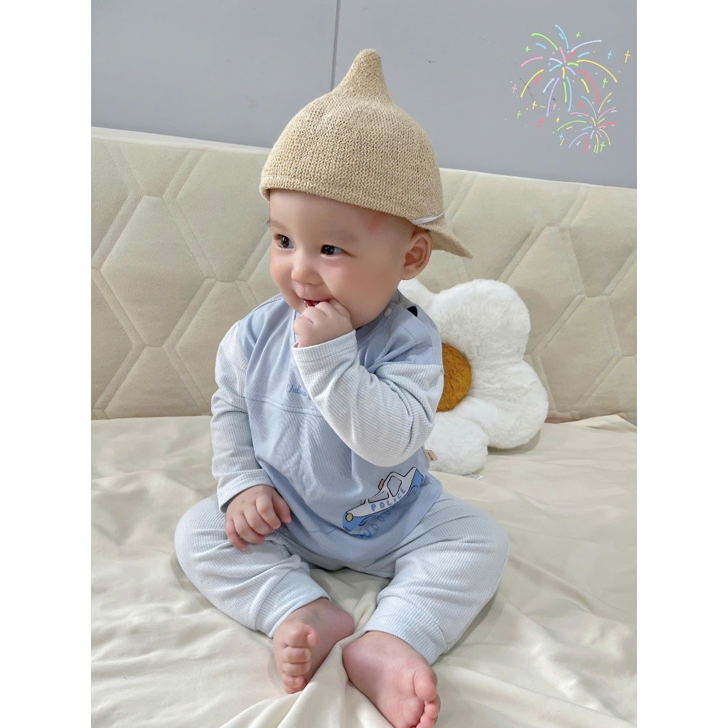 Bộ quần áo dài tay bé trai bé gái Unbee chất nỉ modal mềm mịn - Bộ thể thao Hàn Quốc cho bé