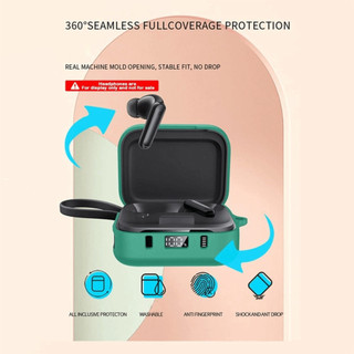 Vỏ bảo vệ MELEN, Vỏ tai nghe chống sốc bằng silicon, có móc Vỏ tai nghe chống rơi cho phụ kiện Soundcore P41i