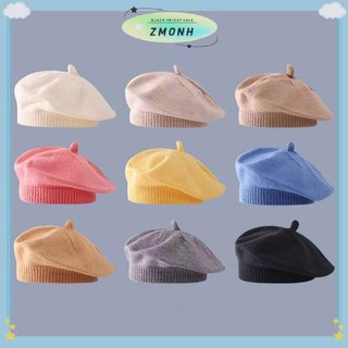 ZMONH Thời Trang Dễ Thương Cho Bé Dệt Kim Mũ Nồi Màu Trơn Trẻ Em Mũ Ấm Áp Thu Đông Cho Trẻ Em Ngoài Trời Bonnet Phụ Kiện Quà Tặng