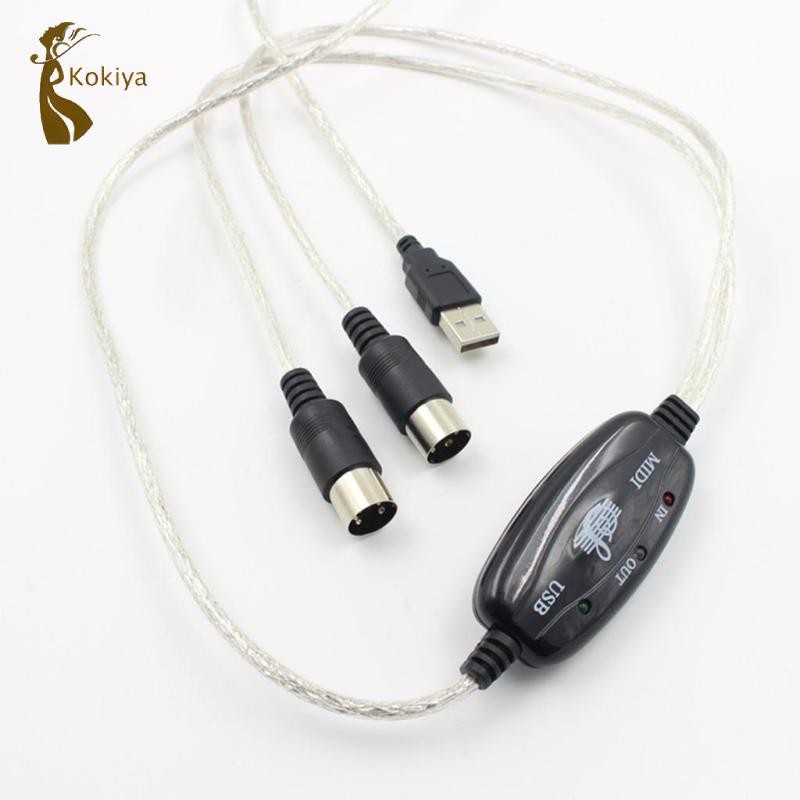 Kokiya Midi sang USB Bộ chuyển đổi giao diện cáp trong ra Bộ chuyển đổi máy chủ cáp Midi cắm