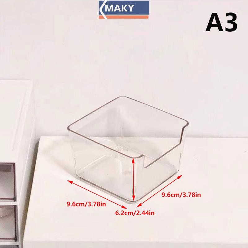 Onetimingcool Acrylic hộp đựng mỹ phẩm để bàn nhựa trong suốt cho ký túc xá, gia đình, mặt nạ da, tủ lạnh