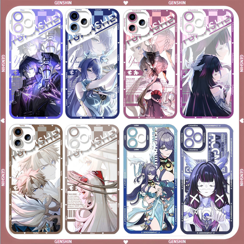 Genshin Impact Sandrone Columbina Flins Alice Varka Ốp Điện Thoại Cho IPhone 11 Pro Max 7 8 6 6S Plus XR X XS MAX Vỏ Mềm Trong Suốt TPU Chống Sốc Hoạt Hình Silicon Trong Suốt