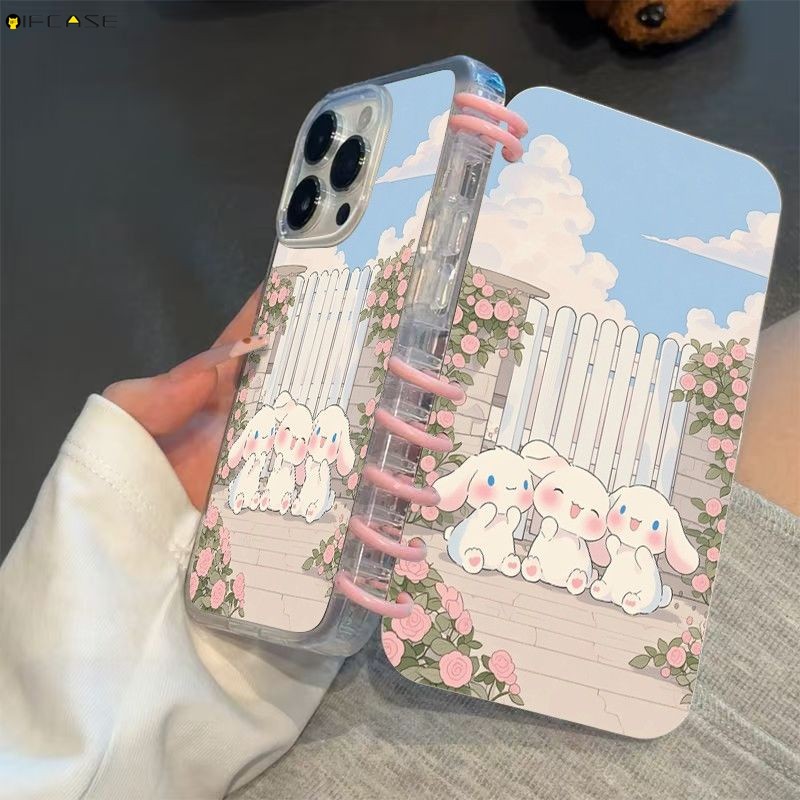 Sổ Tay Thiết Kế Sách Dành Cho Samsung Galaxy S25 S24 S23 Ultra Ốp lưng Sách Gấu Bơ Hello Kitty Cinnamoroll Hoạt Hình Dễ Thương Lật Vỏ Mềm Ốp Lưng
