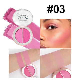 Bảng Blush Hai Màu Nổi Bật Làm Sáng Sửa Chữa Bảng Đa Năng Ngọc Trai Matte Blush Cream Blush
