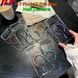 [JLK] Ốp từ tính trong suốt pha lê siêu mỏng HD cho iPhone 17Air 17Pro 17 Pro Max Vỏ chống sốc PC cứng trong suốt