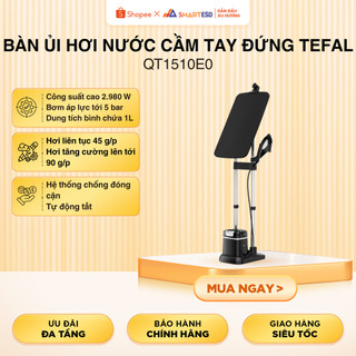 Bàn ủi hơi nước cầm tay dạng đứng Tefal QT1510E0, 2985W, bình chứa 1L, bảo hành chính hãng 24 tháng