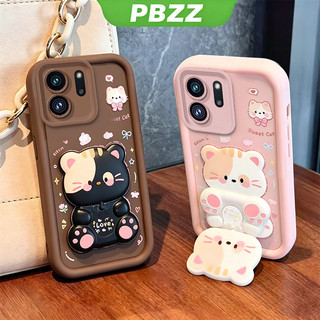 Ốp Lưng Cho OPPO Reno 14 pro reno14 Reno 14F 5g Vỏ Điện Thoại Vỏ Mềm Silicon Chống Sốc Thiết Kế Mới Thẩm Mỹ Có Giá Đỡ 360° Gương trang điểm mèo dễ thương cho bé gái JTXMMZJ