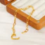 Thời trang, thích hợp, tối giản thép không gỉ và thép titan mạ vàng 18K, vòng tay dây chuyền kẹp giấy cao cấp và trang sức vòng cổ