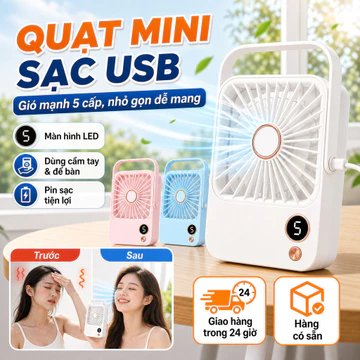 ⚡Ship Nhanh⚡Quạt mini sạc USB di động tiện lợi | Quạt cầm tay bàn gió mạnh gọn nhẹ | Quạt để bàn sạc pin nhỏ gọn dễ mang