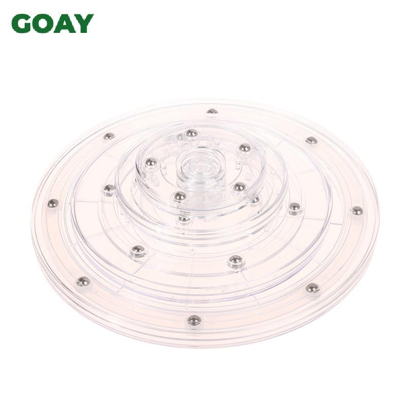 Bàn xoay trang trí 360° tròn trong suốt GOAY, đế trưng bày trang sức, phần cứng nội thất VN