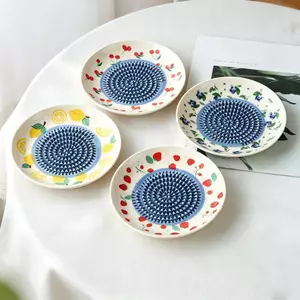 2 Trong 1 Tỏi Xay Đĩa Gốm Đồ Dùng Nhà Bếp Tròn Hướng Dẫn Sử Dụng Hoa Văn Trái Cây Đĩa Tỏi Xay Đĩa Cho Trái Cây Rau Nướng mueadsyvn