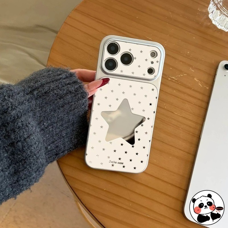 Ốp Điện Thoại Gương Ngôi Sao Rỗng Dễ Thương Cho OPPO A6X A6T A6K A6i A6C A5X A5S A5M A5i A3S A2 A1S A1 Pro Plus A60 A58 A57 A57E A57S G 4G Vỏ Mềm Phong Cách Ins