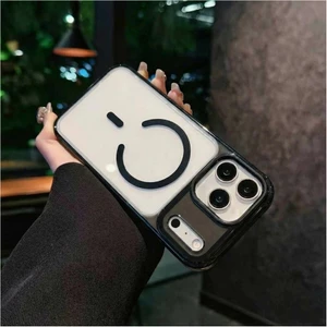 Dành Cho apple 17 Vỏ Điện Thoại Từ Tính 17promax Túi Khí Chống Sốc Trong Suốt 16pro Cảm Giác Cao Cấp 15 Đơn Giản Lỗ Lớn 14 Vỏ Bảo Vệ 13