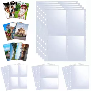 Chất kết dính Photocard SMILE, Tay áo Photocard nhiều ngăn cỡ A5, Chất kết dính Photocard Kpop 6 vòng Album ảnh Trang nạp lại