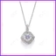 Trái tim Mũi tên Zircon Vòng mở Tai Mặt dây chuyền Bộ ba mảnh