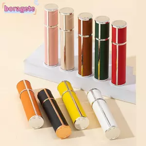 Bình xịt BORAGETE, Chai nước hoa 10ml chống rò rỉ, Hộp đựng mỹ phẩm bằng da PU rỗng thời trang dành cho nữ