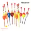 TOPTOOLCX 10 Chiếc Phao Bobbers Thời Trang Trượt Trôi Ống Các Loại Kích Cỡ Nhẹ Dính Phao