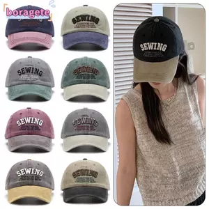 Mũ Snapback BORAGETE, Mũ bóng chày cổ điển đã giặt, Mũ thêu chữ có thể điều chỉnh đa năng Unisex