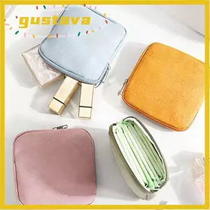 Túi đựng băng vệ sinh GUSTAVA, Tai nghe lưu trữ cáp dữ liệu Túi thời gian dung tích lớn, Ví đựng tiền xu di động đa chức năng chống nước cho nữ