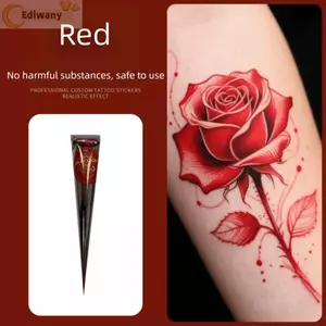 Kem xăm hình EDIWANY Henna, Bán vĩnh viễn Dễ sử dụng Henna Paste Cone, Mehndi Tạm thời Màu đen nâu tạm thời Dán hình xăm tạm thời Hình xăm tạm thời