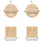 DONOVANQQ 2 Thảm Chịu Nhiệt, Coaster Tre Tự Nhiên Tròn / Vuông, Bát Dày Bền Thân Thiện Với Môi Trường Miếng Lót Nhà Bếp