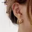 AqToCna Punk Kim Loại Hai Lớp Tai Vòng Đeo Tai Nữ Không Xuyên Đường Hình Học Bông Tai Quấn Tai Kẹp Trang Sức Hợp Thời Trang Đảng AqToCna