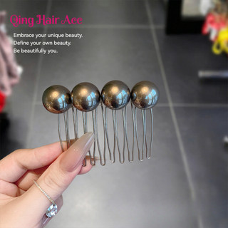 Phong Cách Mới Đơn Giản Cảm Giác Thời Trang Hạt Họa Tiết Cổ Điển Chèn Lược Nữ Phong Cách Mới Bên Nổ Kẹp Phụ Kiện Tóc