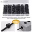 Belleshopp 160 Chiếc Cáp Chụp Ống Lót Grommets Màu Đen Trong Grommet Bảo Vệ Bộ 6 Loại Kích Thước