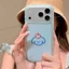 Ốp điện thoại mờ hình chú chó mèo cho iPhone 17 Pro Max 16 15 Pro Max Vỏ bảo vệ chống sốc