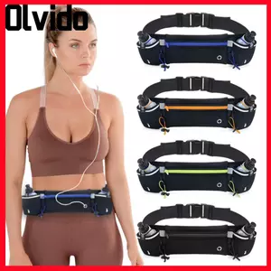 Gói thắt lưng chạy bộ OLVIDO, Phù hợp với điện thoại 7 inch Dây chạy bộ bỏ túi kép, di động có chai nước Gói Fanny thể thao Đi bộ đường dài