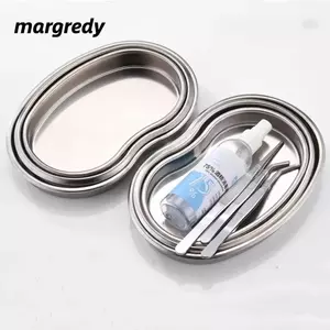 Khay đựng mỹ phẩm MARGREDY, Khay tiệt trùng cạnh mịn bằng thép không gỉ 304, Khay đựng lọ đa năng bền bỉ