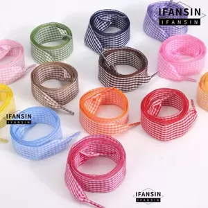 IFANSIN 1 Cặp Giày Thể Thao Dây Giày, Dây Giày Thể Thao Thay Thế Kẻ Sọc Scotland, Thời Trang 120CM Nhiều Màu Sắc Dây Giày Phụ Kiện