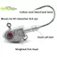Móc đầu chì loại cá 7G / 10G / 14G / 20G Mô phỏng câu cá biển Mồi mềm có móc Phụ kiện câu cá [MỚI]