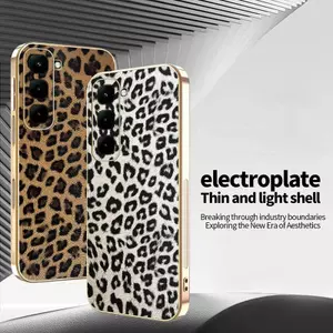 Ốp Lưng Cho Infinix Hot 70 X6895B Da Báo In Series Mạ Điện Cạnh Chống Rơi Vỏ Điện Thoại