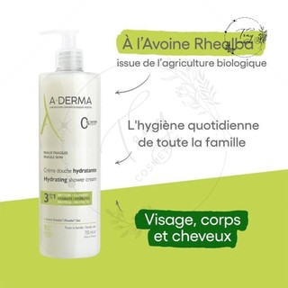 Sữa Tắm Aderma Crème Douche Hydratante 500ml,750ml | hỗ trợ dưỡng ẩm, giảm mụn lưng ,thu nhỏ lỗ chân lông