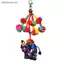 # HB # Ganesha Voi Móc Khóa 1 Chiếc Handmade Thái Vải Mặt Dây Chuyền Với Hairball Cho Túi Ví Luy Trang Trí.