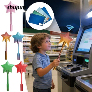 SHUPUN Star Wand Tap To Pay, Star Magic Wand Hộp đựng thẻ tín dụng Hộp đựng thẻ thanh toán không tiếp xúc, Quà tặng In hình cây đũa phép di động Cây đũa phép thanh toán