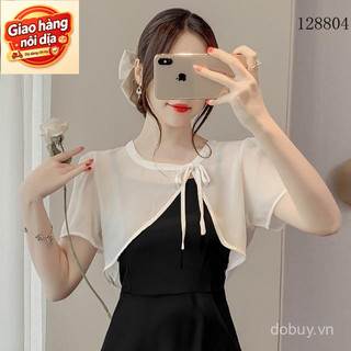 Giao hàng nội địa từ Việt Nam Mùa Hè 2025 Mới Nữ Mỏng Voan Khăn Choàng Ngắn Áo Khoác Thời Trang Che Cho Váy Váy Thời Trang Váy Phù Hợp Với Hàng Đầu
