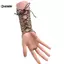 KUZHEN Gothic Steampunk Ren Cuff Găng Tay Không Ngón Tay Ấm Cánh Tay Vòng Tay Vàng HOT
