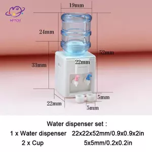 HFTOY Nhựa Mini Máy Đựng Nước Đồ Chơi DIY Nhà Búp Bê Phụ Kiện Nội Thất Nhà Bếp ~