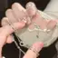 Cá Tuyết hình học vòng tròn đôi Bracelet-Hai lớp chuỗi Bracelet-Món quà trang sức