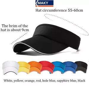 MAKY Trống Top Tấm Che Mũ Nữ Mũ Nam Cotton Có Thể Điều Chỉnh Để Chạy Tennis Golf Unisex VN