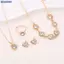 Bluelover 5 Chiếc Sang Trọng Hình Trái Tim Bộ Trang Sức Của Nelace Nhẫn Bông Tai Vòng Tay Nữ Cô Dâu Phụ Kiện Cưới Kỷ Niệm Quà Tặng Mới